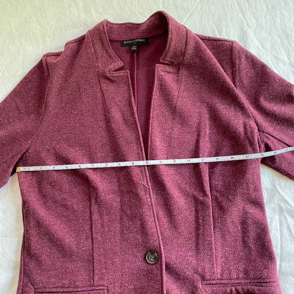 Banana Republic Ponte Knit Raspberry Blazer Women's Medium - Picture 5 of 6
